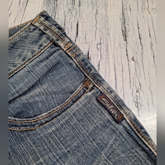 (31x32) Y2K Silver Jeans , Aiko low-rise bootcut flare , Vintage bell bottoms - Picture 7 of 16